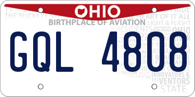 OH license plate GQL4808