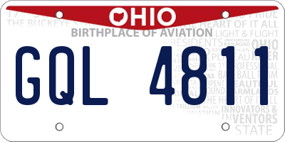 OH license plate GQL4811