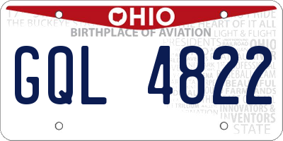 OH license plate GQL4822