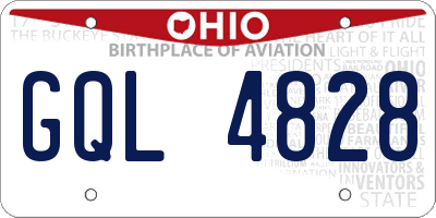OH license plate GQL4828