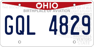 OH license plate GQL4829