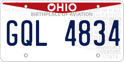 OH license plate GQL4834