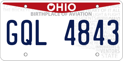 OH license plate GQL4843