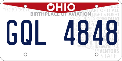 OH license plate GQL4848