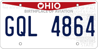 OH license plate GQL4864