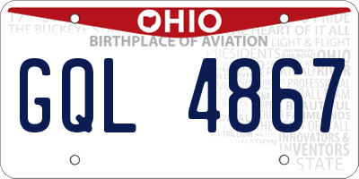 OH license plate GQL4867