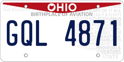 OH license plate GQL4871