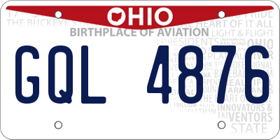 OH license plate GQL4876
