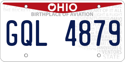 OH license plate GQL4879