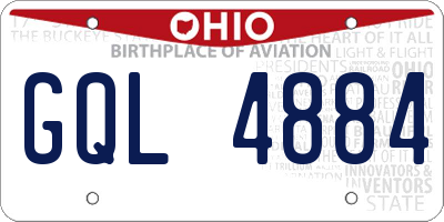 OH license plate GQL4884