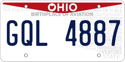 OH license plate GQL4887