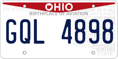 OH license plate GQL4898