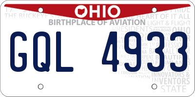OH license plate GQL4933