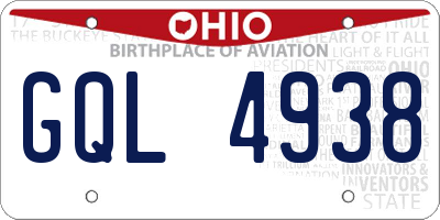 OH license plate GQL4938