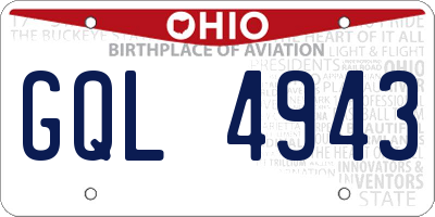OH license plate GQL4943