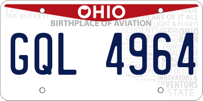 OH license plate GQL4964