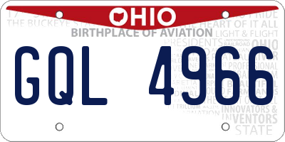 OH license plate GQL4966