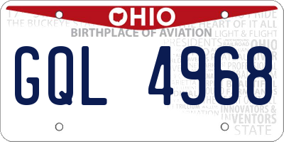 OH license plate GQL4968