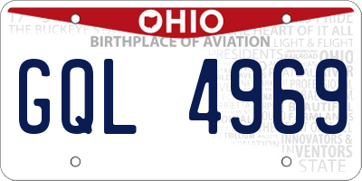 OH license plate GQL4969