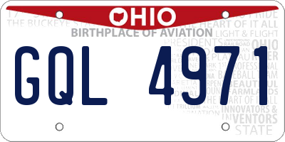 OH license plate GQL4971