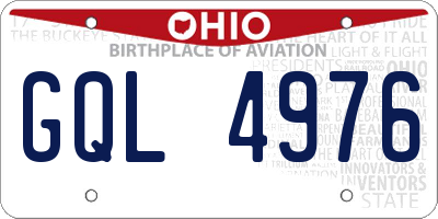 OH license plate GQL4976