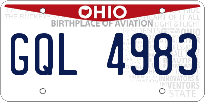 OH license plate GQL4983