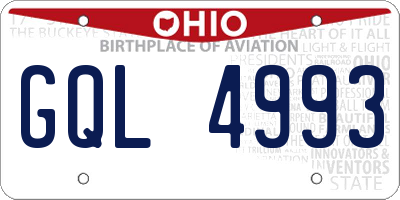 OH license plate GQL4993