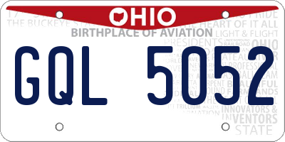 OH license plate GQL5052