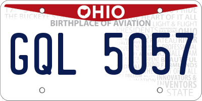 OH license plate GQL5057