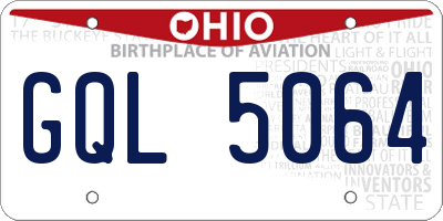 OH license plate GQL5064