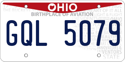 OH license plate GQL5079
