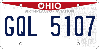 OH license plate GQL5107
