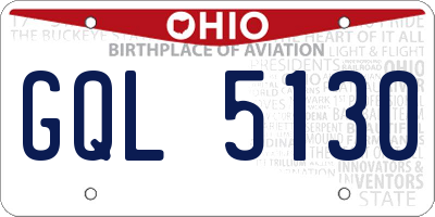 OH license plate GQL5130