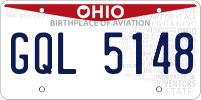 OH license plate GQL5148