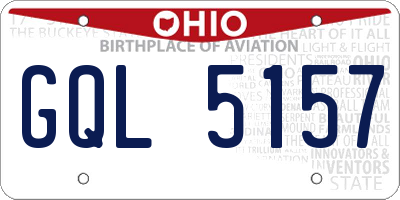 OH license plate GQL5157