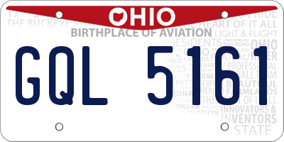 OH license plate GQL5161