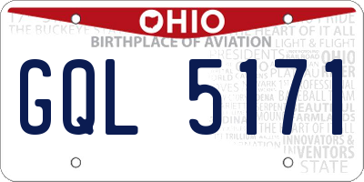 OH license plate GQL5171