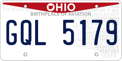OH license plate GQL5179