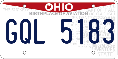 OH license plate GQL5183