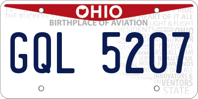 OH license plate GQL5207