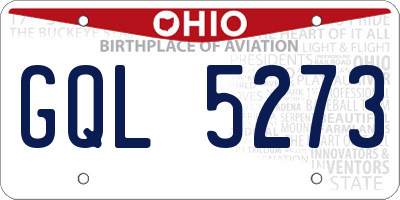 OH license plate GQL5273