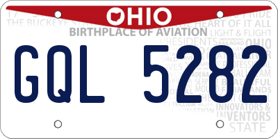 OH license plate GQL5282