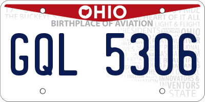 OH license plate GQL5306