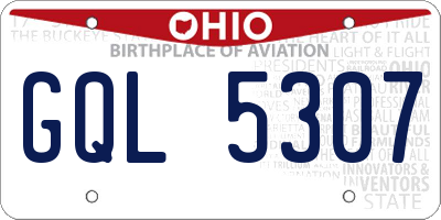 OH license plate GQL5307