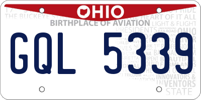 OH license plate GQL5339