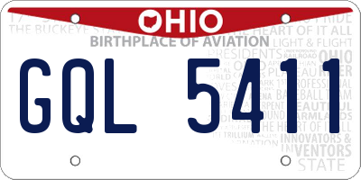 OH license plate GQL5411