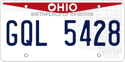 OH license plate GQL5428