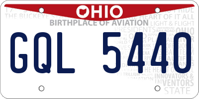 OH license plate GQL5440