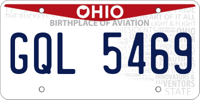 OH license plate GQL5469