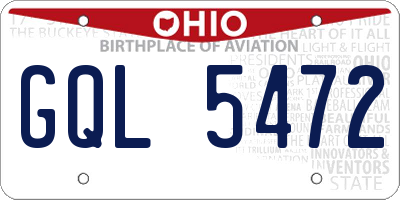 OH license plate GQL5472